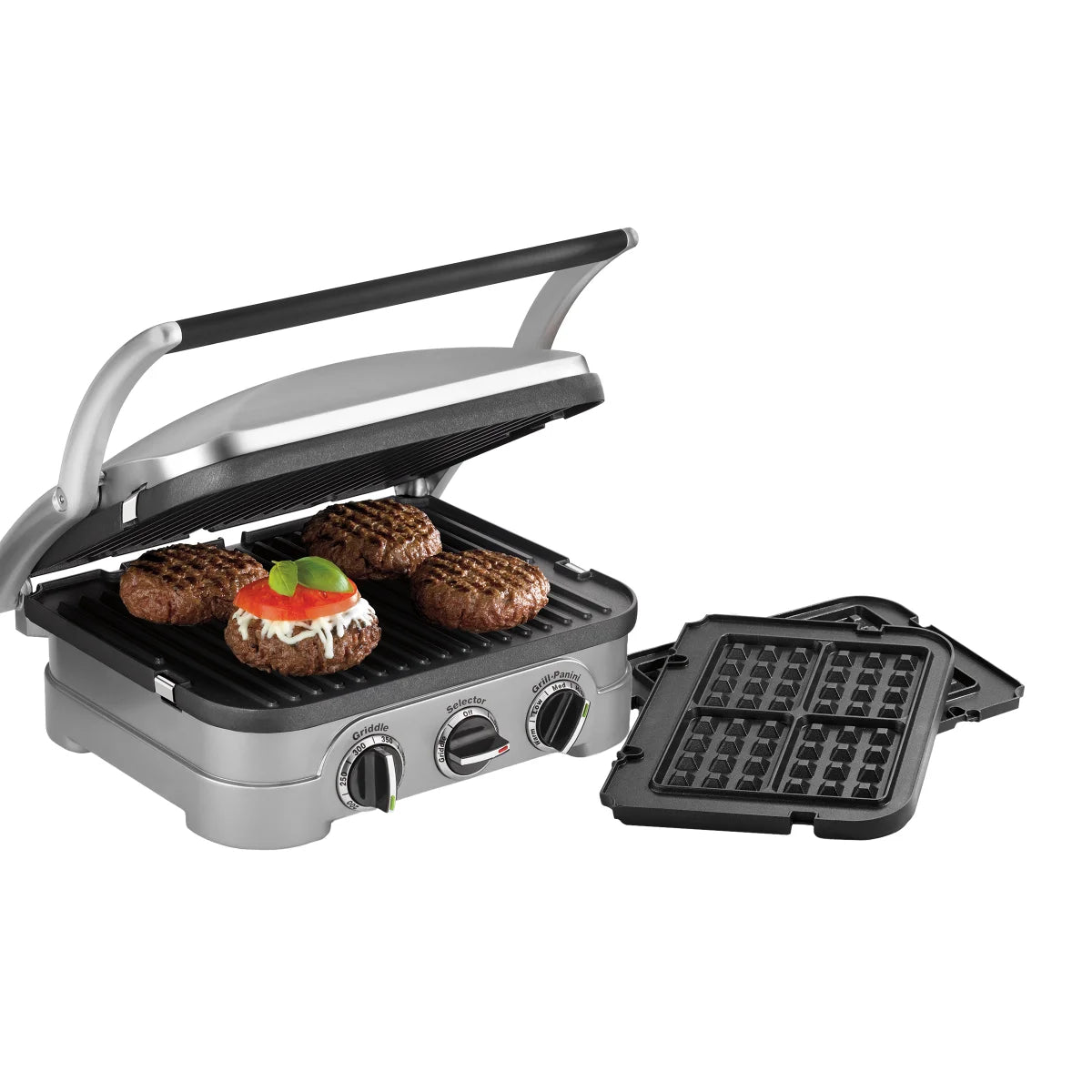 Cuisinart 5-in-1 Griddler with Reversible Nonstick Grill and Griddle Plates, with Bonus Waffle Plates