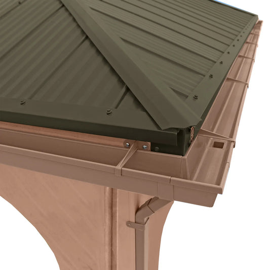 Yardistry Gazebo Rain Gutter System for 12 x 10 Gazebo