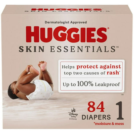 Huggies Skin Essentials Baby Diapers, Size 1