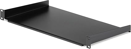 1U Fixed Server Rack Mount Shelf - 10in Deep Steel