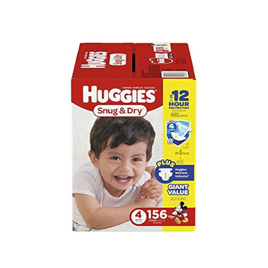Huggies Snug & Dry Diapers, Size 4, 168 Count