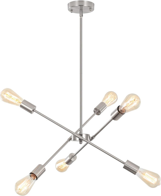 Ceiling Pendant Light - 6 lights (Silver)