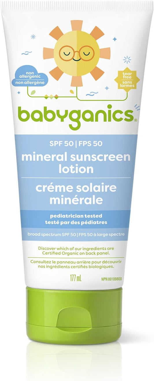 Babyganics SPF 50 All Mineral Sunscreen Lotion 177 ml