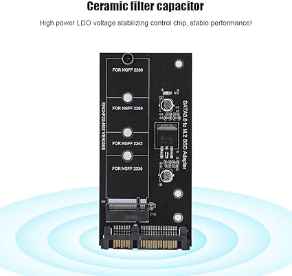 M.2 NGFF to SATA Adapter Card / M.2 Ngff Ssd To Sata 22pin Hard Drive Disk Stable Performance Adapter Riser Card For Winxp/vista/win7/win8/win10