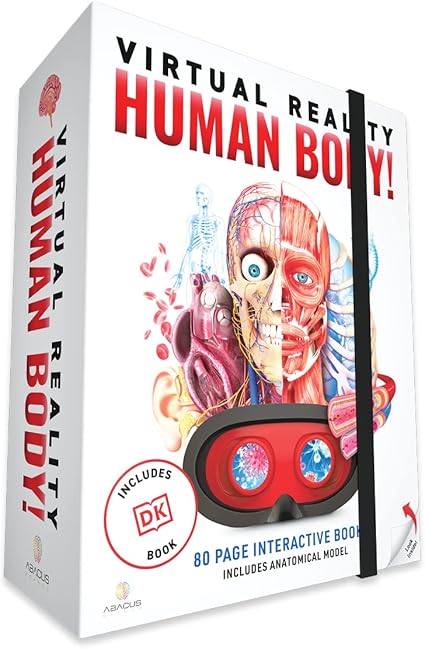 Abacus Brands Virtual Reality Human Body - Illustrated Interactive VR Book and STEM Learning