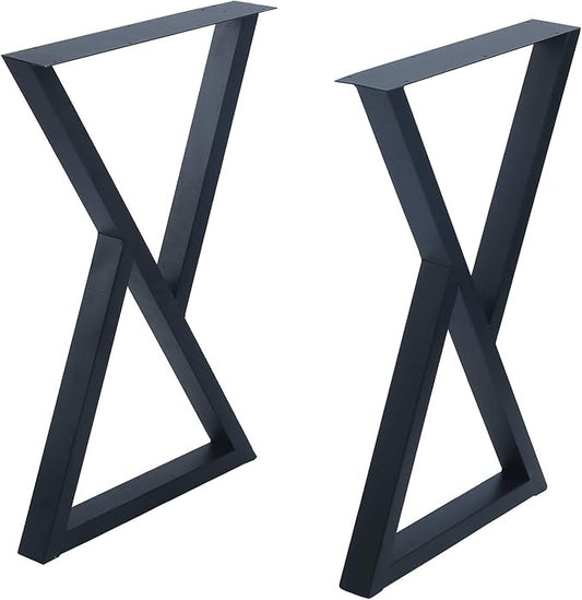 2 Pcs Furniture Legs Rustic Decory Triangle Shape Table Legs,Heavy Duty Metal Desk Legs,Dining Table Legs,Industrial Modern, DIY Iron Bench Legs(H28”xW17.7”)