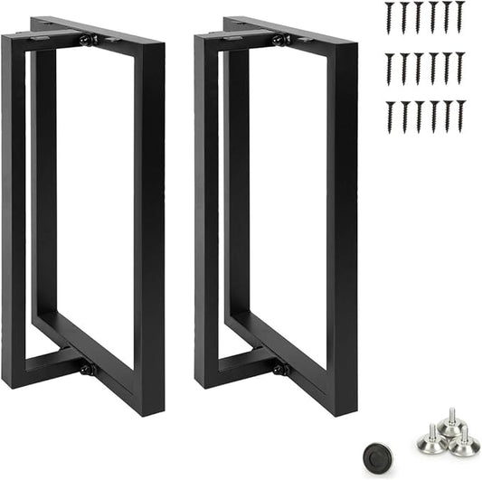 Metal Table Legs 28’’x 17.7’’ Heavy Duty T-Shape Legs for Table (2Pcs)-Black