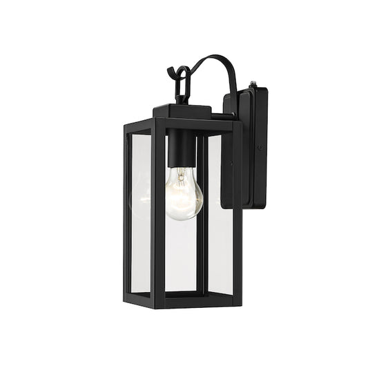 Ove Decors Rye 1-Pack 13.84-in Black 1-Light Outdoor Wall Light