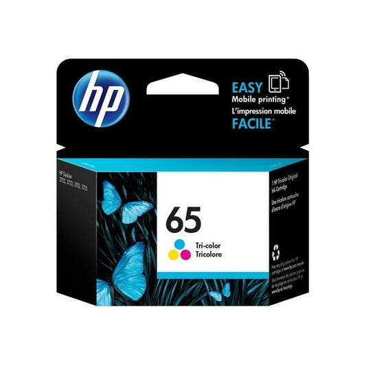 HP 65 Tri-colour Original Ink Cartridge (N9K01AN)
Compatible with the following HP printers: HP ENVY 5010, 5012, 5052, 5055
