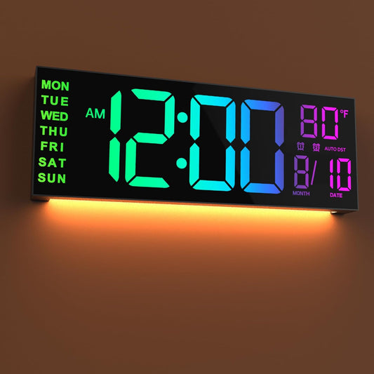 Digital wall clock RGB