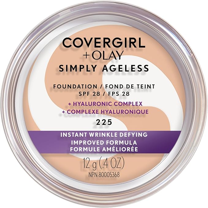 Covergirl - Simply Ageless Instant Wrinkle Defying Foundation With Hyaluronic Complex, Vitamin C, and Niacinamide - SPF 28