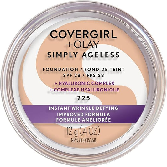 Covergirl - Simply Ageless Instant Wrinkle Defying Foundation With Hyaluronic Complex, Vitamin C, and Niacinamide - SPF 28
