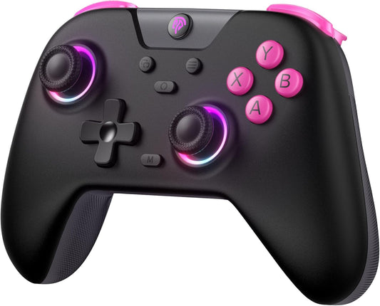 EasySMX X05 2.4g Wireless Controller for PC/iPhone/Android/Switch & Steam Deck- Bluetooth Controller Gamepad with Hall Effect Joysticks and Trigger,Turbo,Rumble Vibration and RGB Lighting