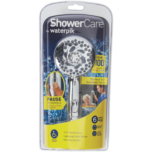Waterpik PowerSpray Handheld Shower w/Easy Pause Button