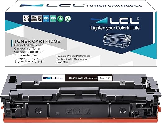 Without Chip LCL Compatible Toner Cartridge for HP 206A 206X W2110A W2110X (1-Pack, Black) for HP Color LaserJet Pro M255 M255dw MFP M282 M282nw MFP M283 M283cdw M283fdw MFP M283fdn
