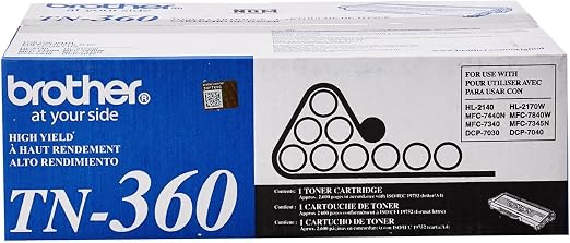 Brother TN360 High Yield Toner Cartridge - Black,Small