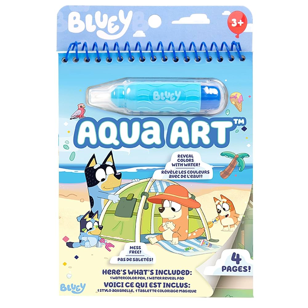 Bluey Aqua Art 4 pages