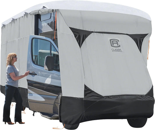 Classic Accessories SkyShield Heavy-Duty RV Class C Cover, for 20'-23' L, 122" Max H, Biodiesel, 183" L x 59" W x 51" H, 80-376-101501-EX