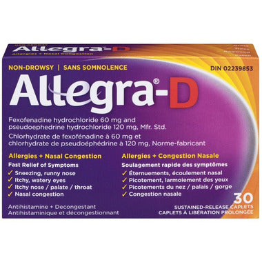 Allegra-D Allergies + Nasal Congestion Non-Drowsy