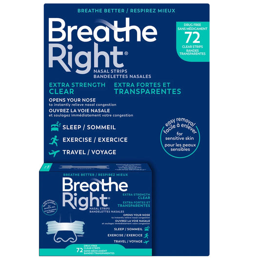 Breathe Right Nasal Strips Ext Clear Pack Of 72