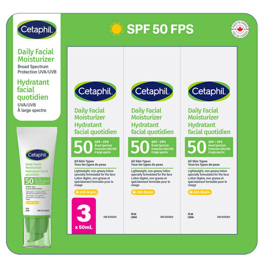 Cetaphil daily facial SPF 50  3 x 50 ml