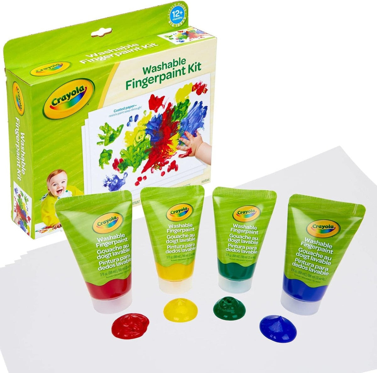 Crayola Washable Fingerpaint Kit 1 tube,yellow