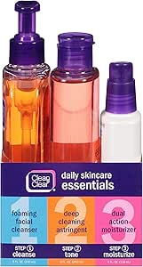 ESSENTIALS® Foaming Facial Cleanser, Dual Action Moisturizer.