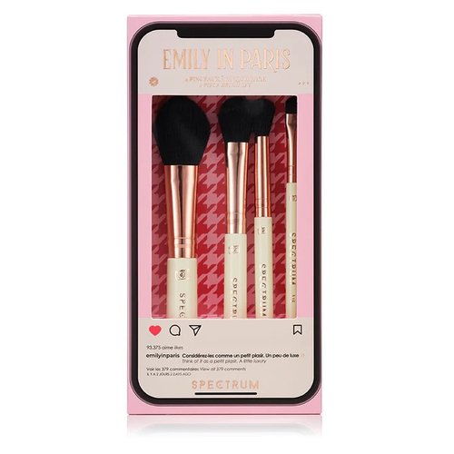 Emily in Paris 4 Piece Little Luxury Makeup Brush Set