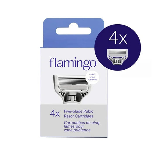 Flamingo Pubic Women’s Razor Blade Refill Cartridges - 4ct
