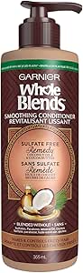 Garnier Whole Blends Sulfate Free Conditioner for Frizzy Hair, Coconut Oil, 335ML