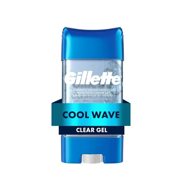 Gillette Deodorant for Men, Clear Gel, Cool Wave, 108g