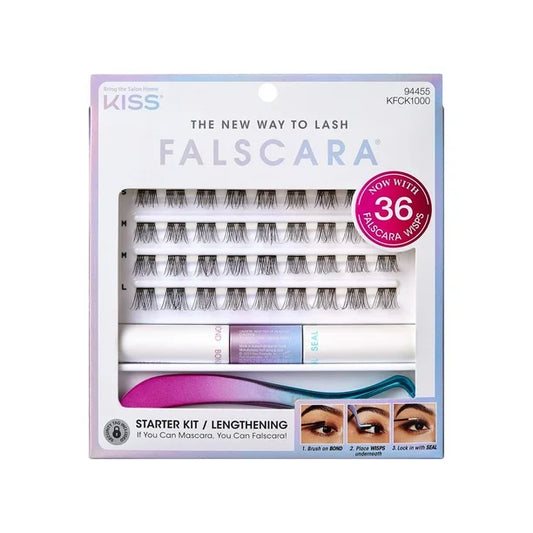 KISS Falscara - Lash Extension Starter Kit - 36 Falscara Lengthening Wisp, Falscara Kit 36 Wisp