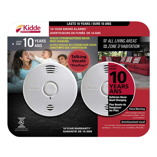 Kidde smoke alarm w/voice pack of 2