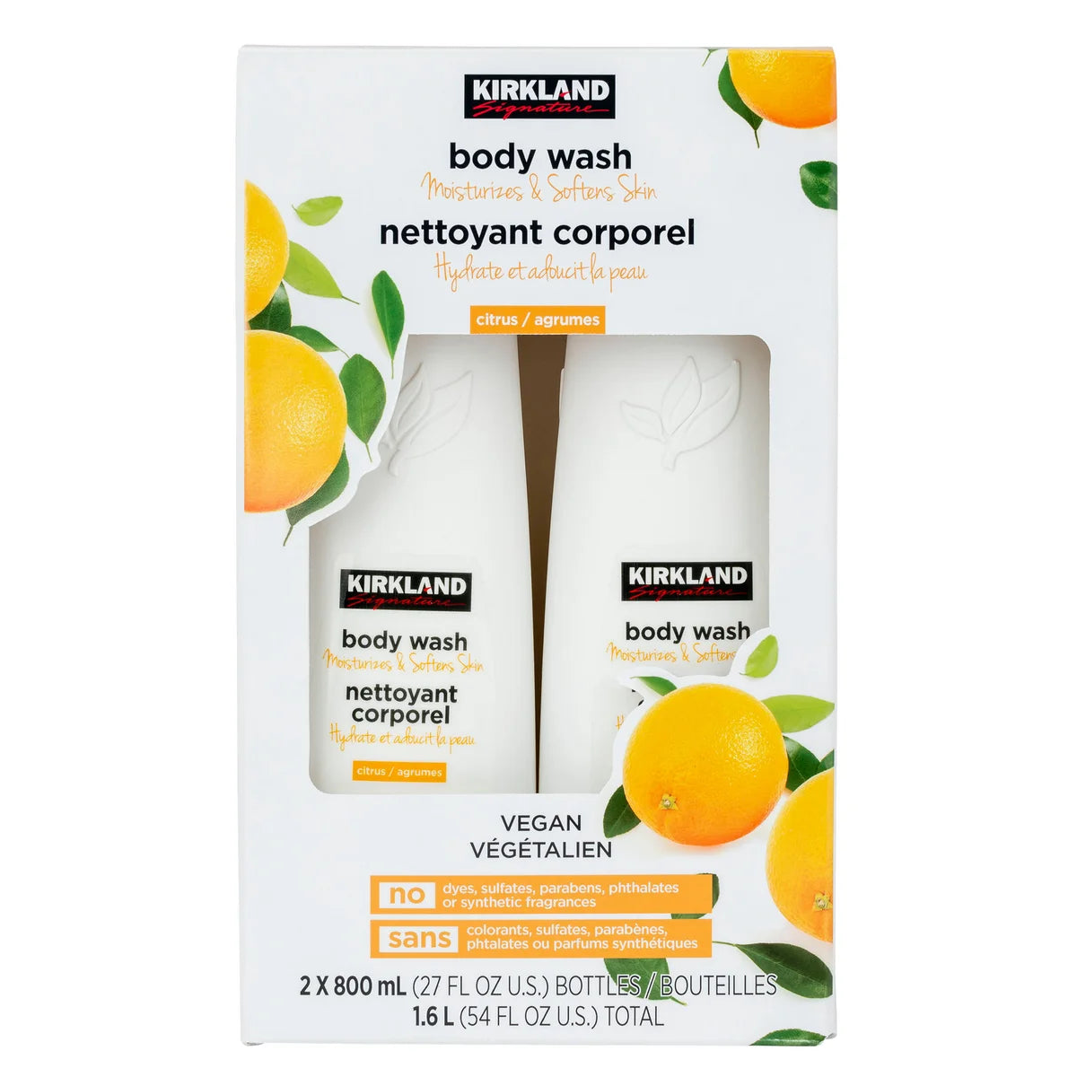 Kirkland signature citrus body wash 2x800 ml