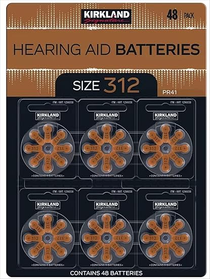 Kirkland signature hearing aid batteries size 312