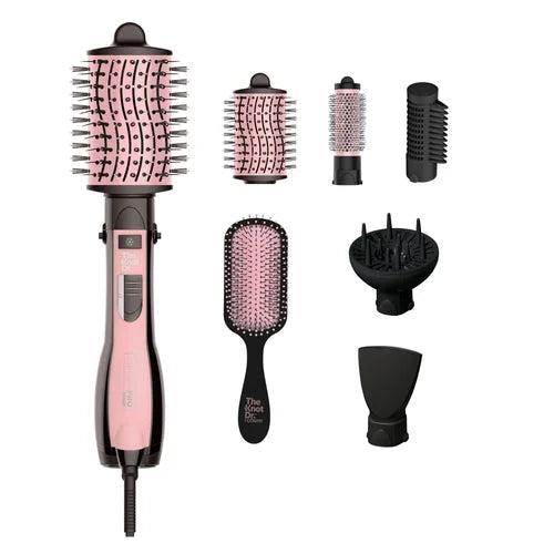 Knot Doctor 7-piece Detangling Hot Air Brush Set with Copper Ceramic Technology