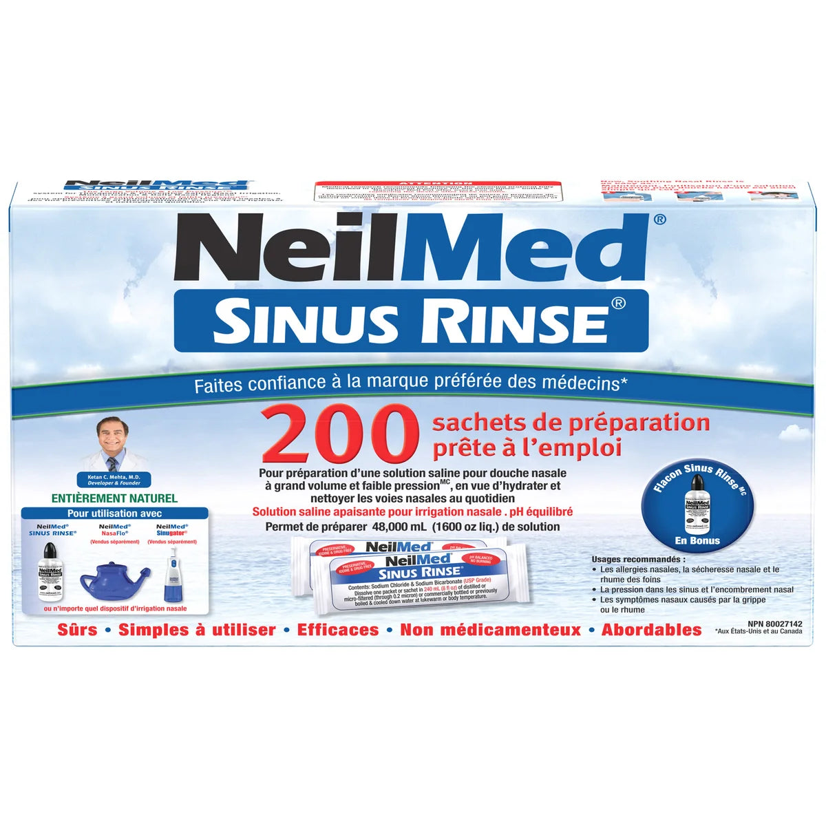 NeilMed sinus rinse 200 packs