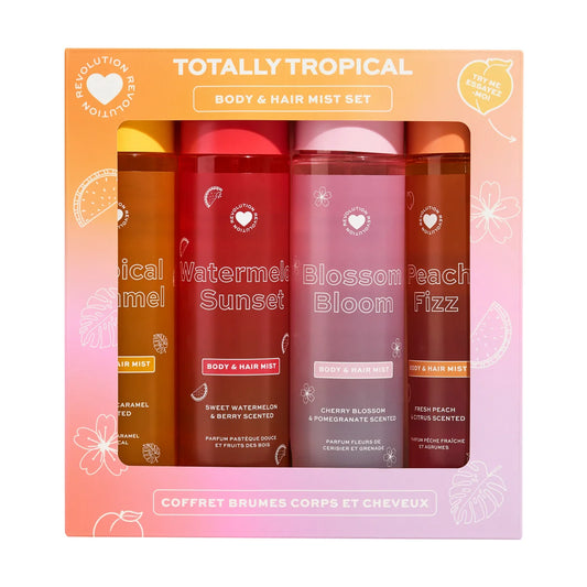 REVOLUTION BEAUTY BODY & HAIR MIST SET 4 x 236 mL
