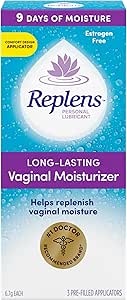 Replens Long-Lasting  Moisturizer And Lubricant, 3 pre filled applicators