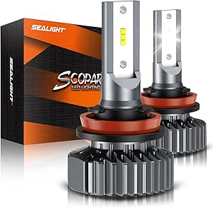 SEALIGHT H11 H8 H9 LED Headlight Bulbs, 30000 Lumens Super Bright LED Bulbs