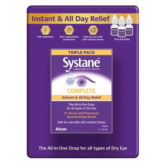 Systane Complete Lubricant Eye Drops 3 X 10 ml