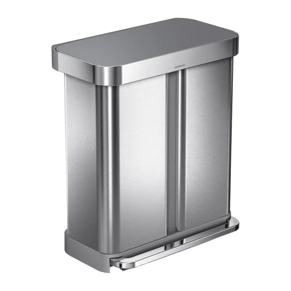SimpleHuman 58L Dual Compartment Step Cans