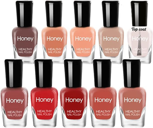 Tophany Non Toxic Nail Polish Set, Organic Water Based Nail(10 Bottles)