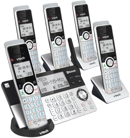 V-Tech 5-handset Phone System with Connect to Cell