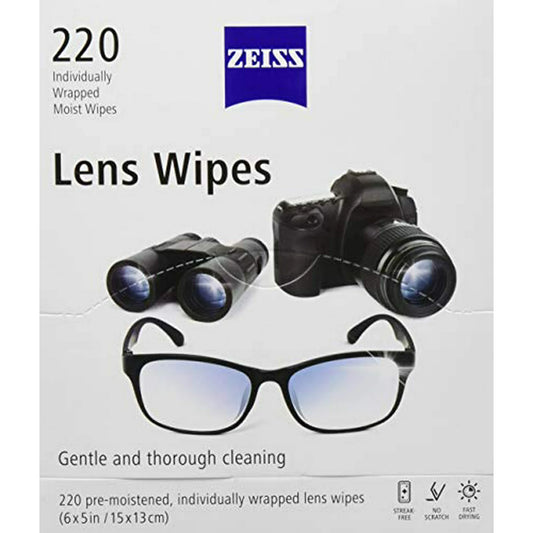 Zeiss lens wipes, 220 wipes