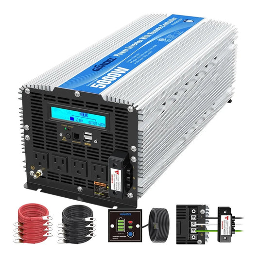 5000W Modified Wave Power Inverter 12V DC to 110V 120V AC Off-Grid Solar