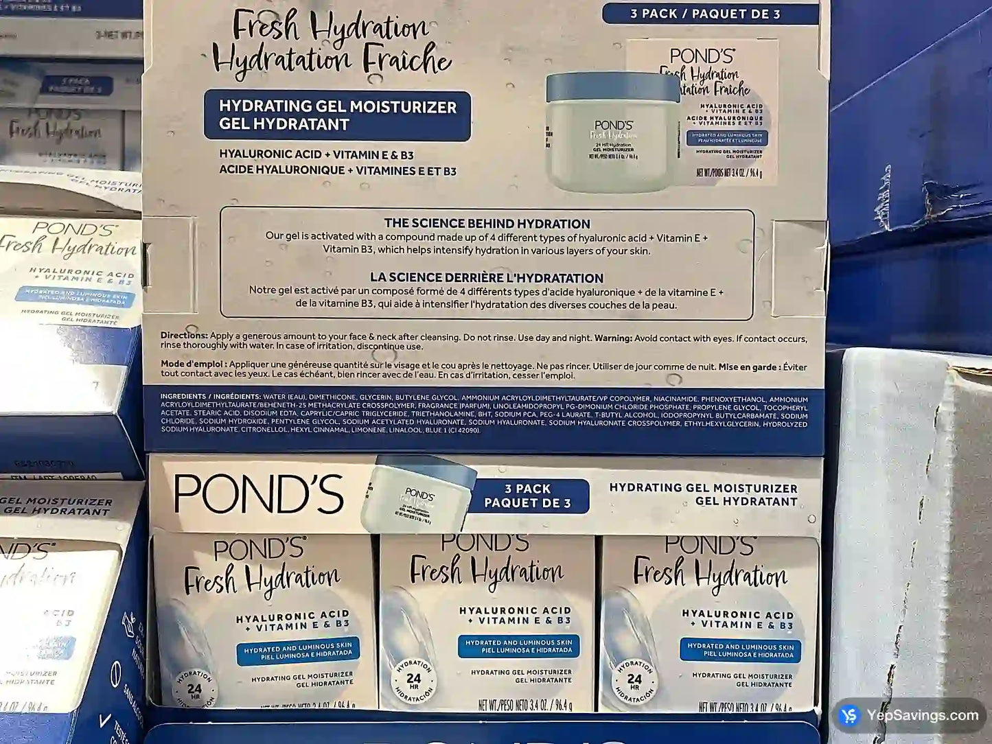 COSTCO PONDS HYDRATING GEL 3 x 96.4 g