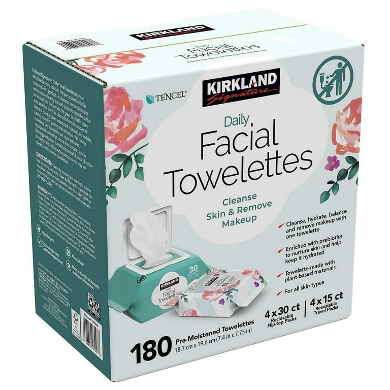 Kirkland Signature Daily Facial Towelettes 180