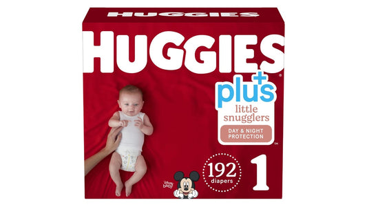 Huggies Plus Little Snuggles Diapers - Size 1 (up to 14lbs)