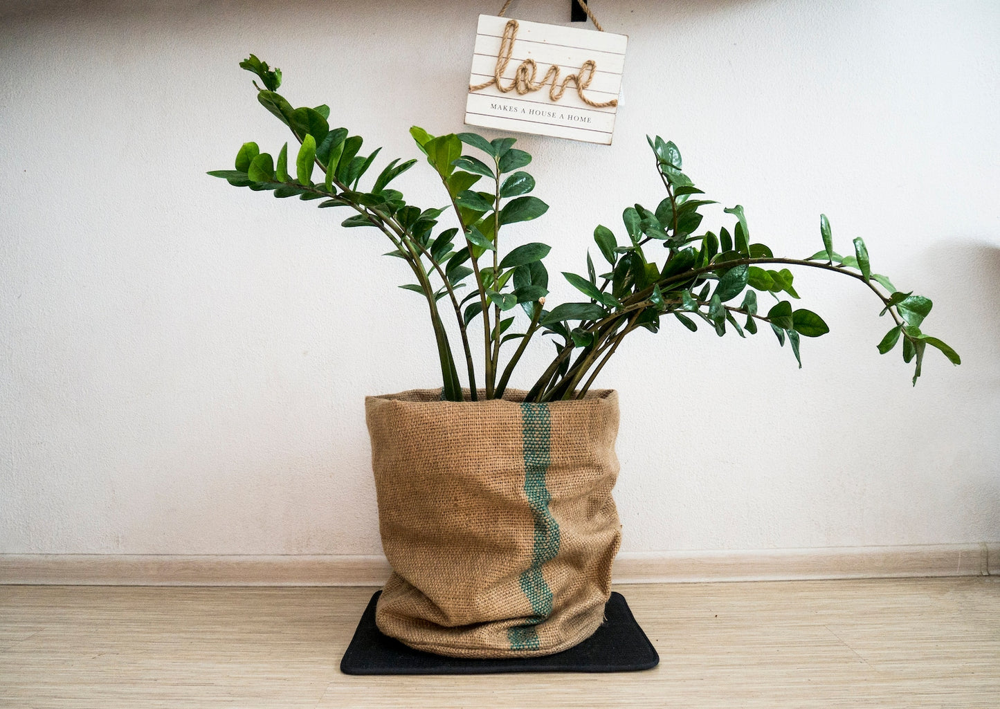 6 Inch Round Burlap Storage Container